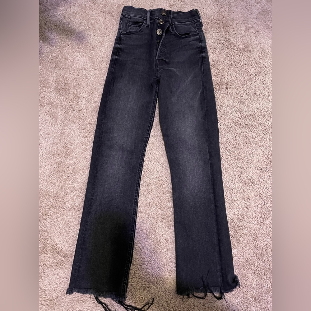 Mother denim black vintage wash denim
